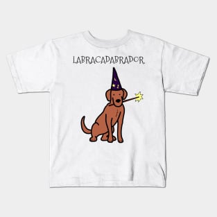 Labracadabrador Wand Retriever (Chocolate Lab) Kids T-Shirt